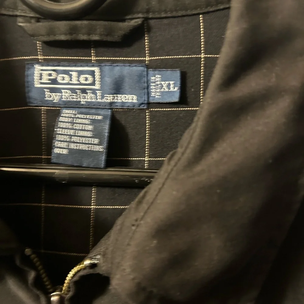 Polo by Ralph Lauren Men's Black Lightweight Jacket with Full Lining, Waistband - Picture 3 of 16